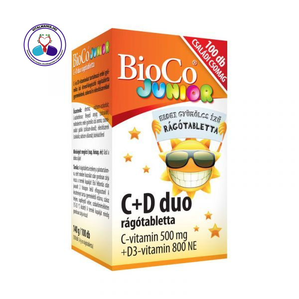 BioCo C+D Duo Junior Rágótabletta 100db
