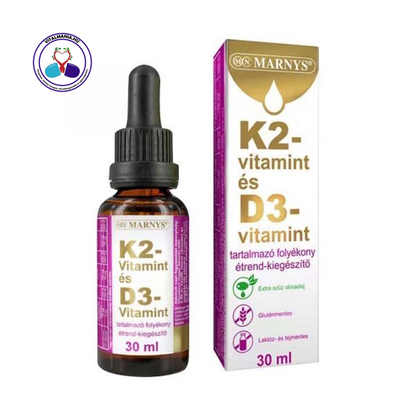 Marnys K2- ÉS D3-Vitamin Tartalmú Folyékony Étrend-Kiegészítő Csepp