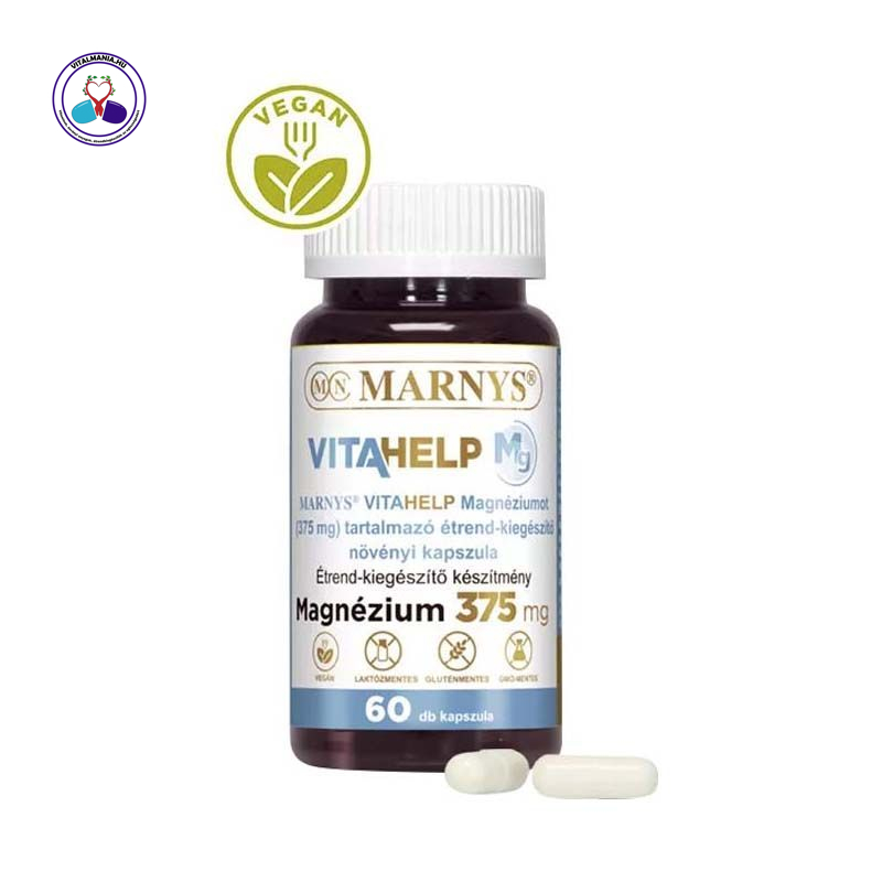 Marnys Vitahelp Magnézium 375mg Vegán Kapszula