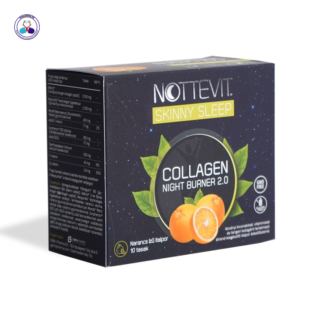 Nottevit Skinny Sleep Collagen Night Burner 2.0 éjszakai narancs izű kollagén ital