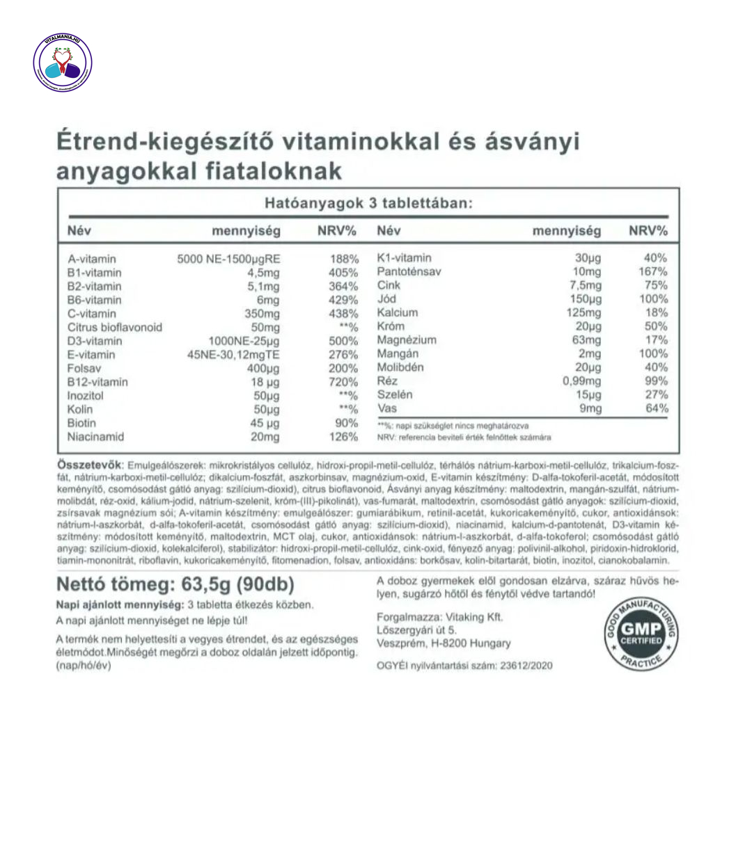 Mega vitamin tiniknek