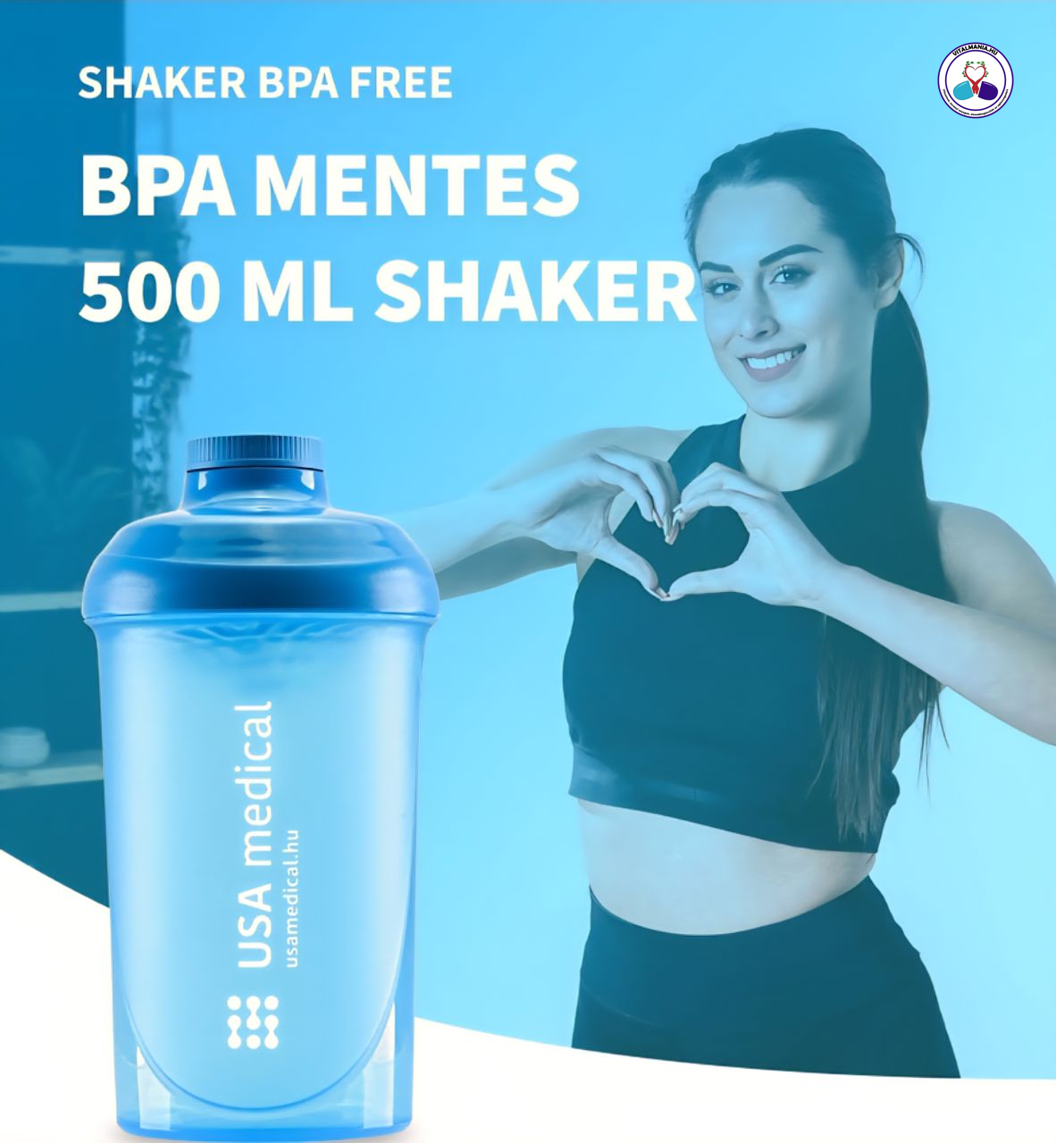 Shaker BPA mentes 500 ml Shaker BPA mentes 500 ml
