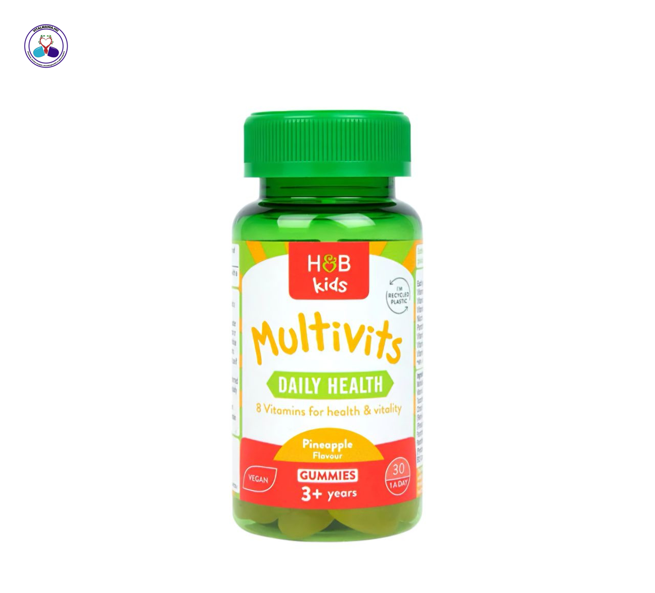 Holland&Barrett Gyerek Gumivitamin – Ananászos, 3 éves kortól (30 db)