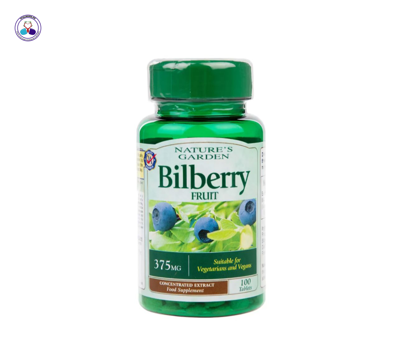Holland & Barrett Bilberry – Fekete áfonya kivonat 375 mg – 100 tabletta