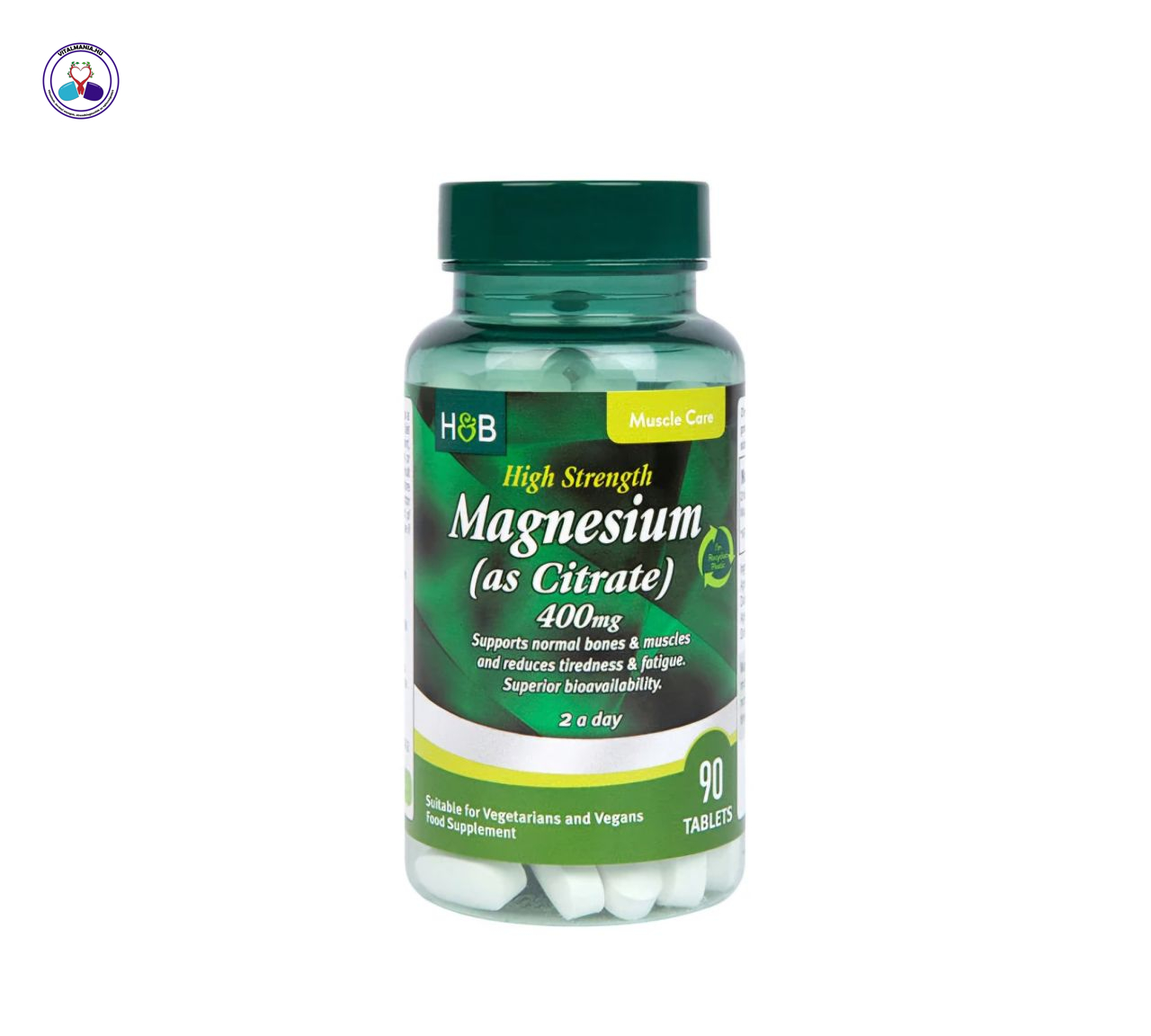 Holland & Barrett Magnézium-citrát 400 mg – Magas biohasznosulás – 90 db