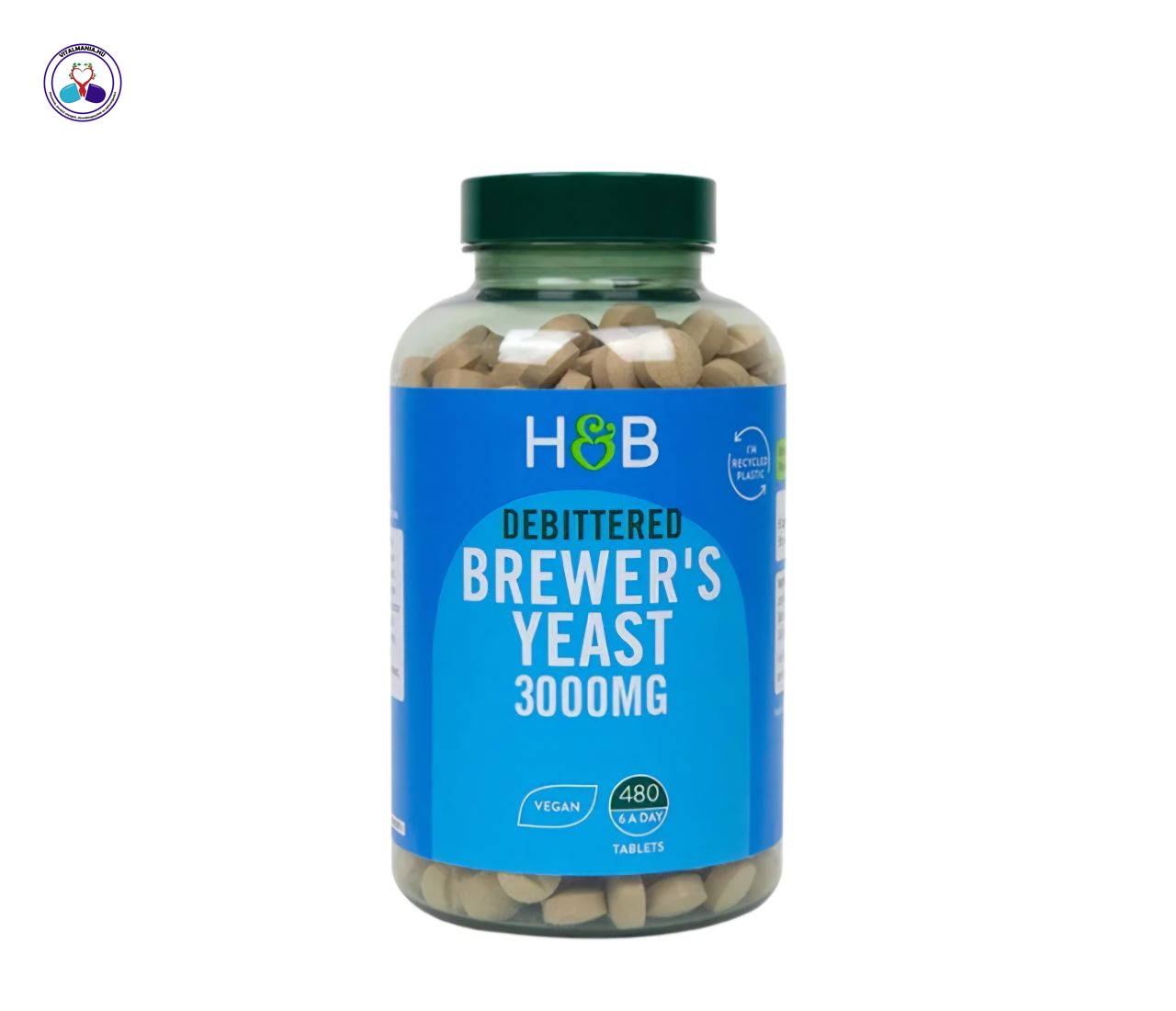 Holland & Barrett Sörélesztő Tabletta – Debittered Brewer’s Yeast 3000 mg – 480 db