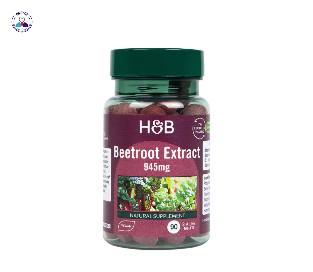 Holland & Barrett – Cékla kivonat 945 mg – 90 db (Beetroot Extract)