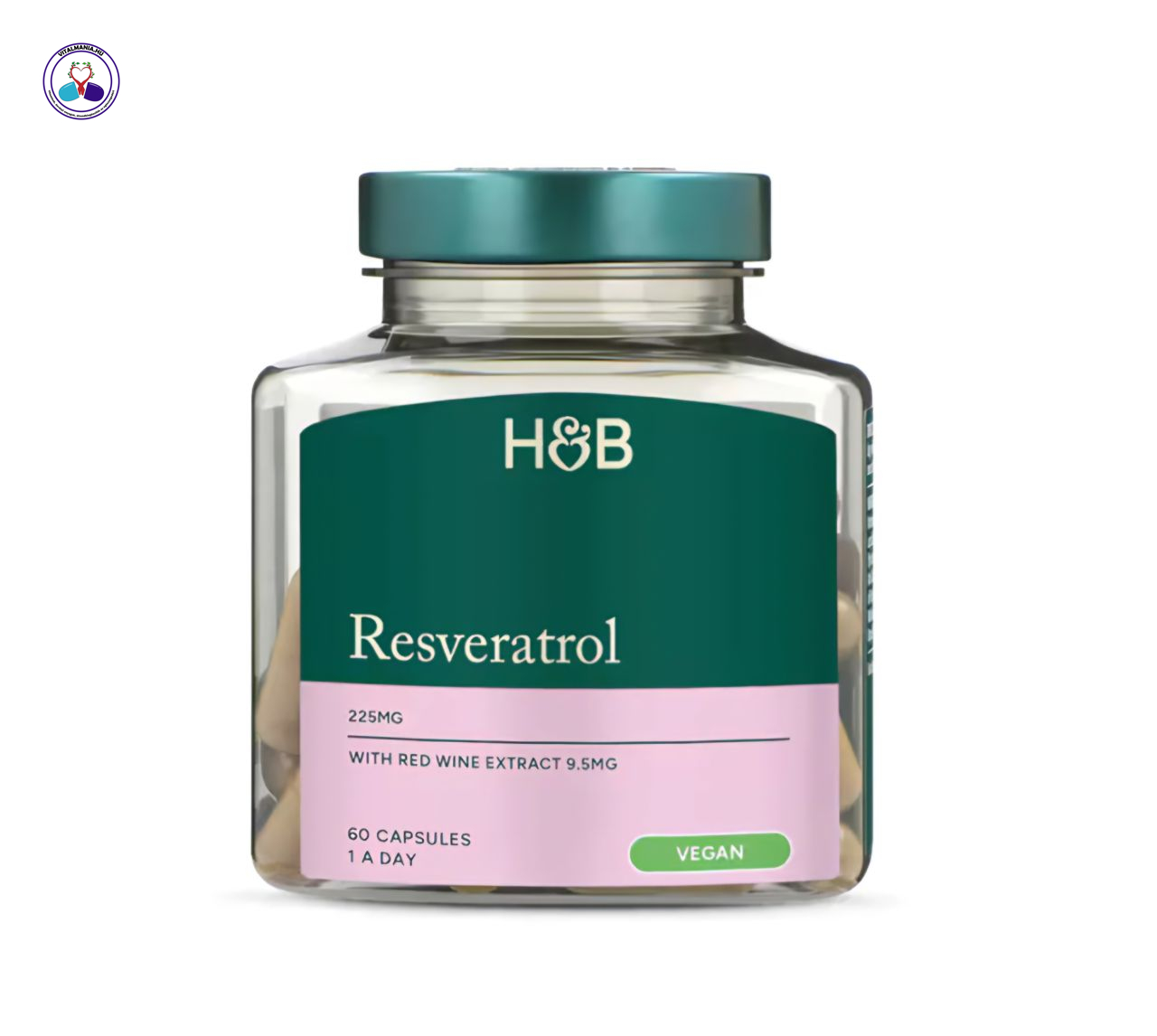 Holland & Barrett – Rezveratrol 225 mg vörösbor kivonattal – 60 db