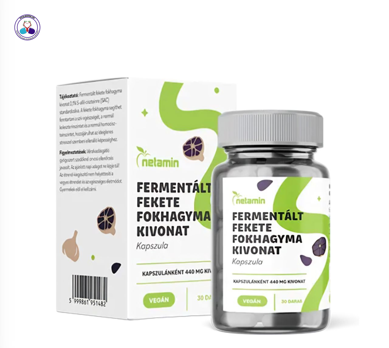 Netamin Fermentált Fekete Fokhagyma Kivonat – Prémium kapszula