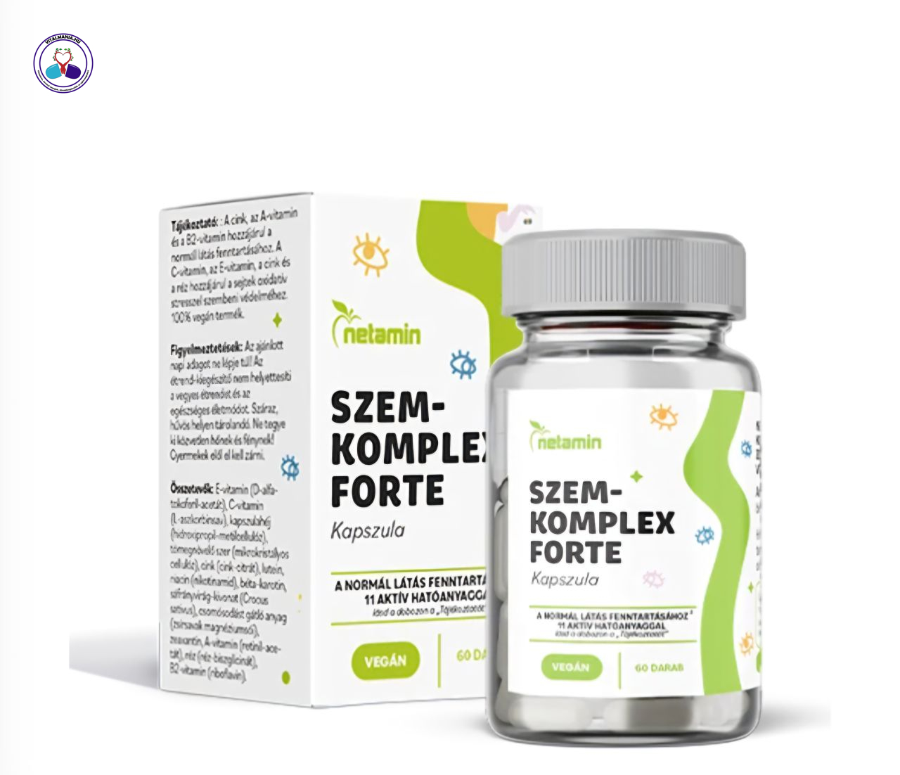 Netamin Szem Komplex Forte – Prémium összetett lutein + vitamin formula