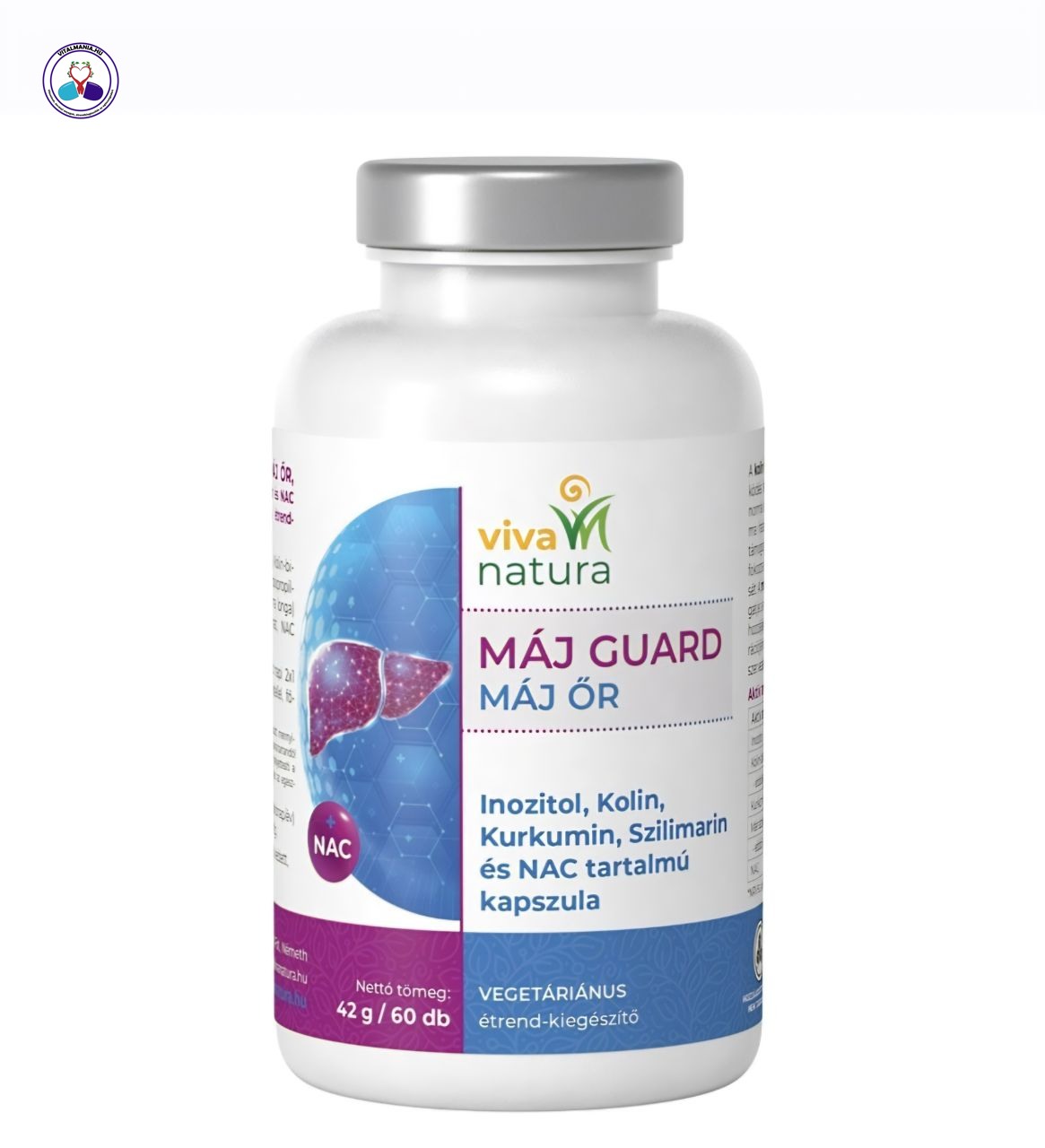 Viva Natura Máj Guard 60 db – Májtámogató kapszula Viva Natura Máj Guard 60 db – Májtámogató kapszula