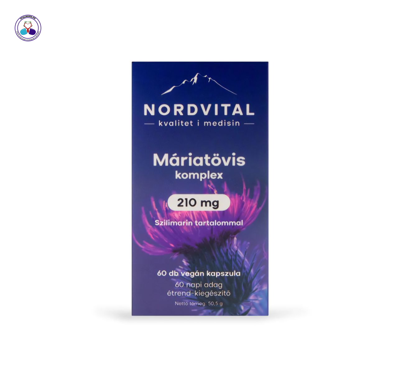Máriatövis Komplex 210 mg – szilimarin kapszula | Nordvital (60 db)