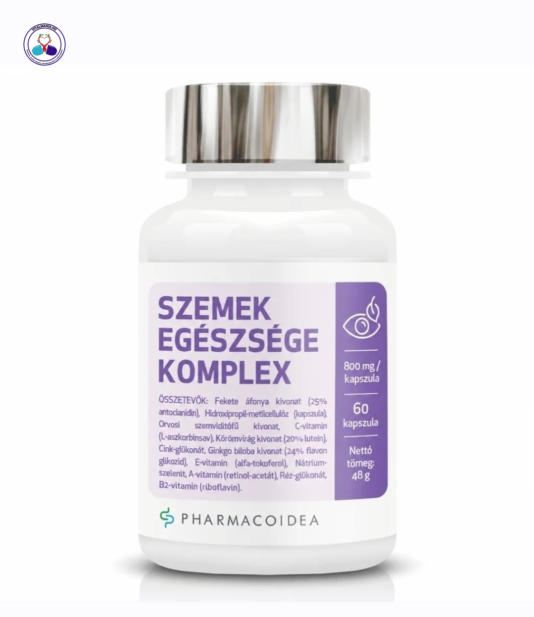 Szemek Egészsége Komplex – Lutein, Áfonya és Ginkgo Biloba kapszula (60 db) Szemek Egészsége Komplex – Lutein, Áfonya és Ginkgo Biloba kapszula (60 db)