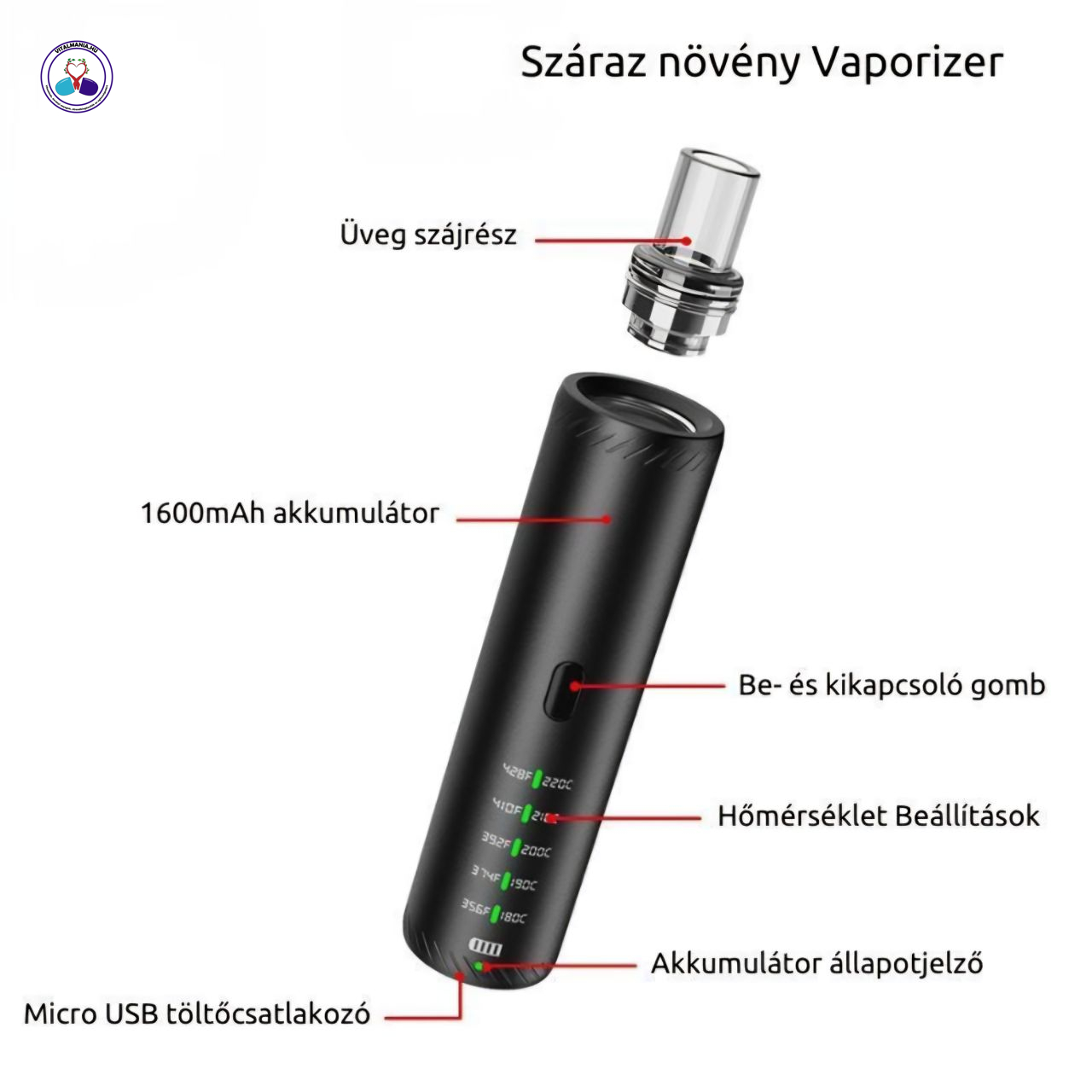 Prémium gyógynövény párologtató Prémium gyógynövény párologtató
