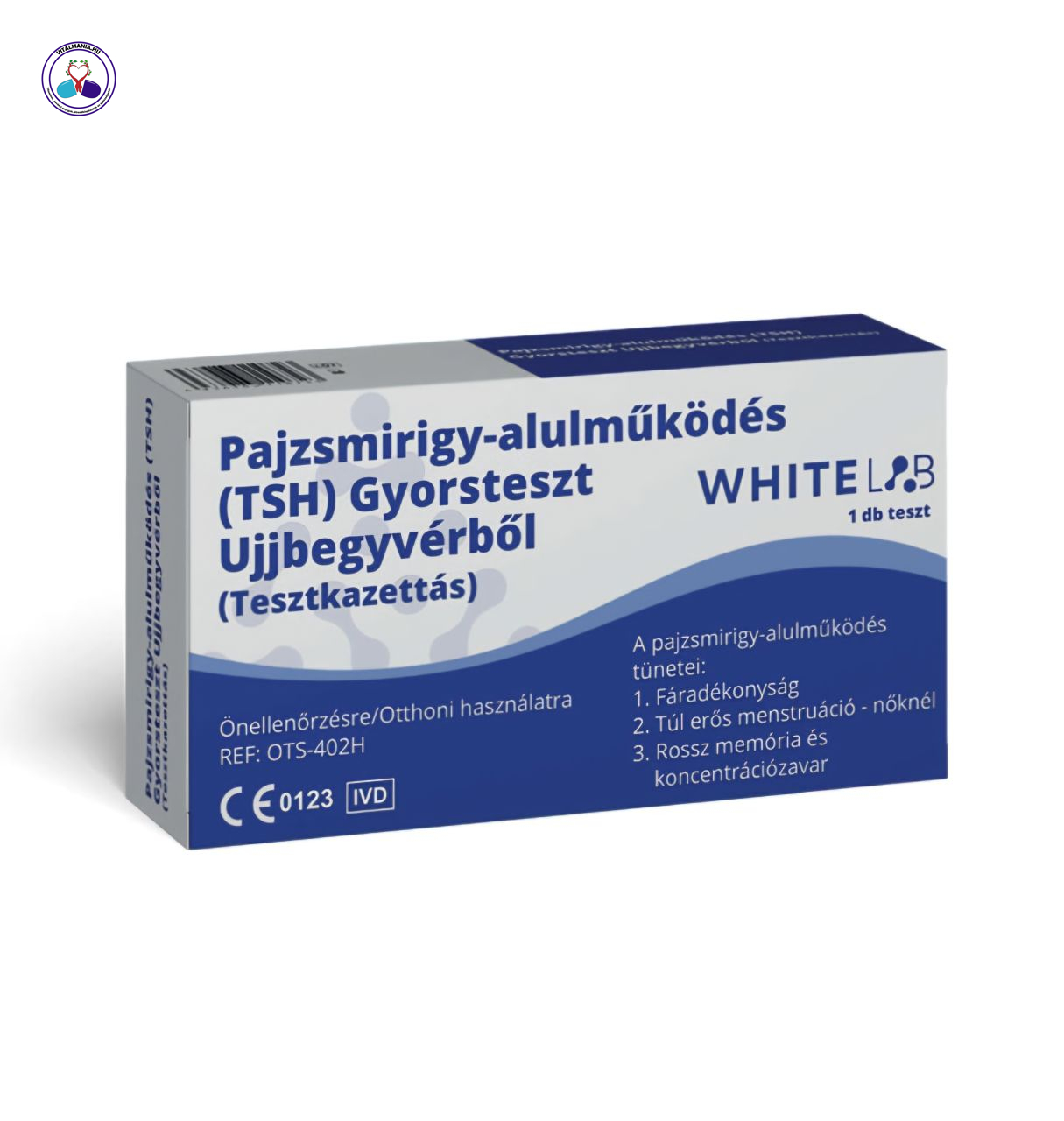 WhiteLab Pajzsmirigy-alulműködés (TSH) Gyorsteszt Ujjbegyvérből WhiteLab Pajzsmirigy-alulműködés (TSH) Gyorsteszt Ujjbegyvérből